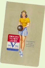 WWII vintage bowling playing card