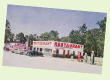 Vintage roadside gas station and restaurant